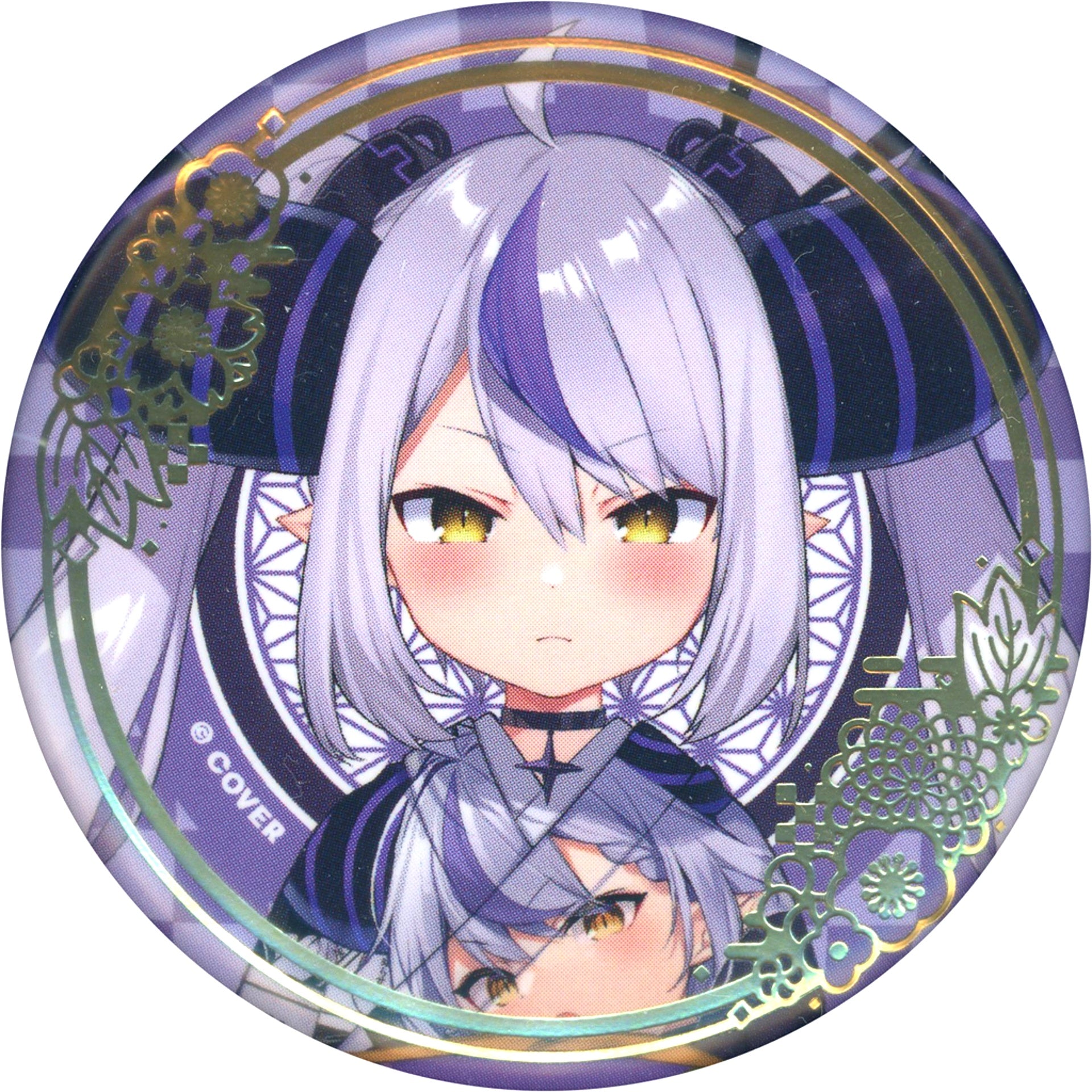 La+ Darknesss hololive Random Foil Stamped Button New Year Outfit Ver. 5th Gen Secret Society holoX Virtual Youtuber Limited Official Shop in Tokyo Station [USED]