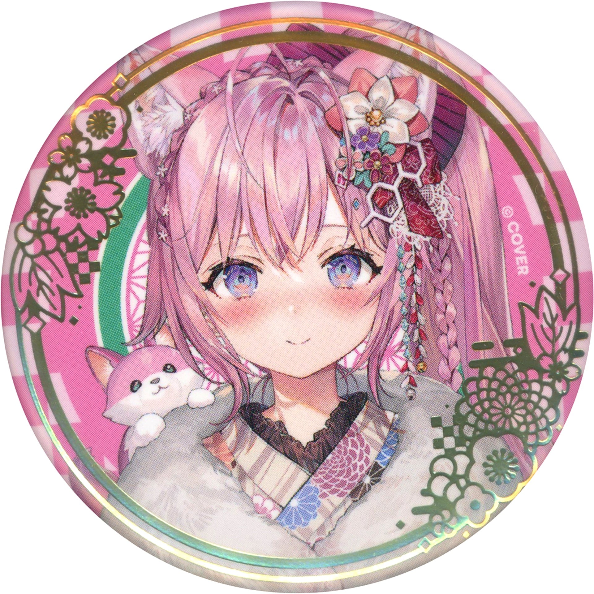 Hakui Koyori hololive Random Foil Stamped Button New Year Outfit Ver. 5th Gen Secret Society holoX Virtual Youtuber Limited Official Shop in Tokyo Station [USED]