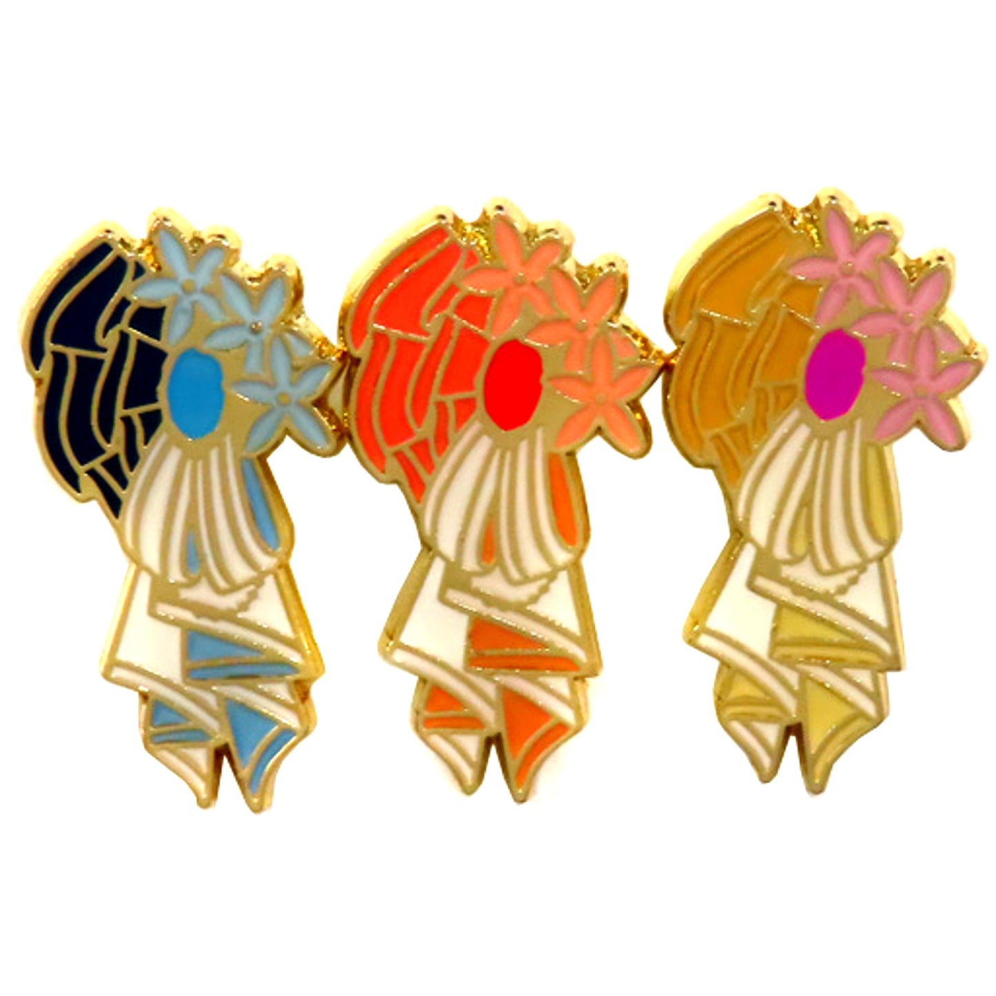 Set of 3 Bakatare-domo hololive Matching Logo Pin Button 2nd Anniversary Goods [USED]
