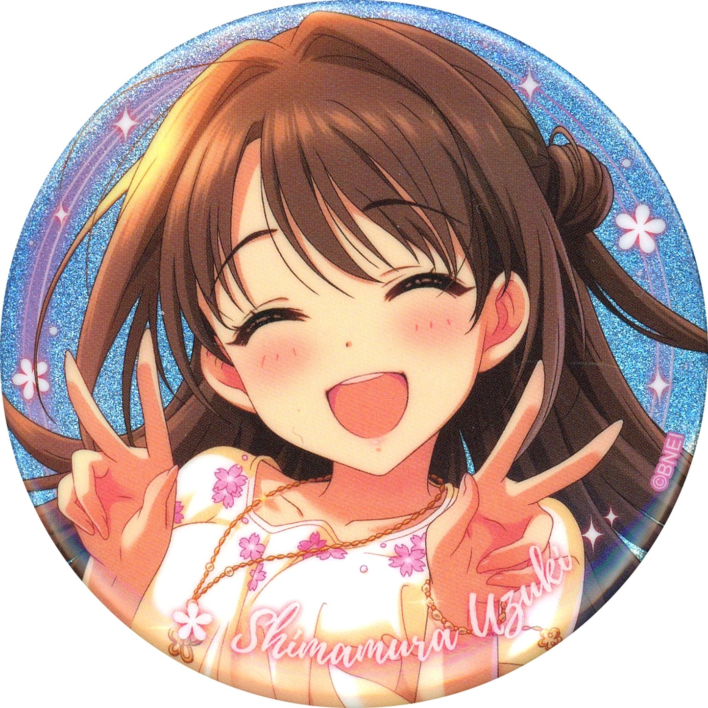 Uzuki Shimamura The Idolmaster 15th CAFE in SHANGHAI Blind Tin Badge - cute Group [USED]