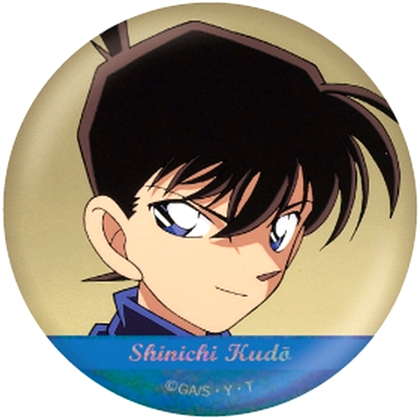 Shinichi Kudo B Detective Conan Scene Shot Trading Hologram Button Shinichi Kudo collection vol.2 [USED]