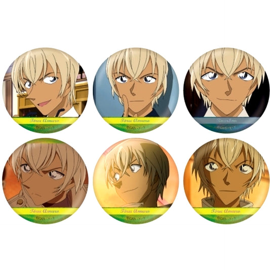 Set of 6 Toru Amuro Detective Conan Scene Shot Trading Hologram Button Collection Vol.2 [USED]