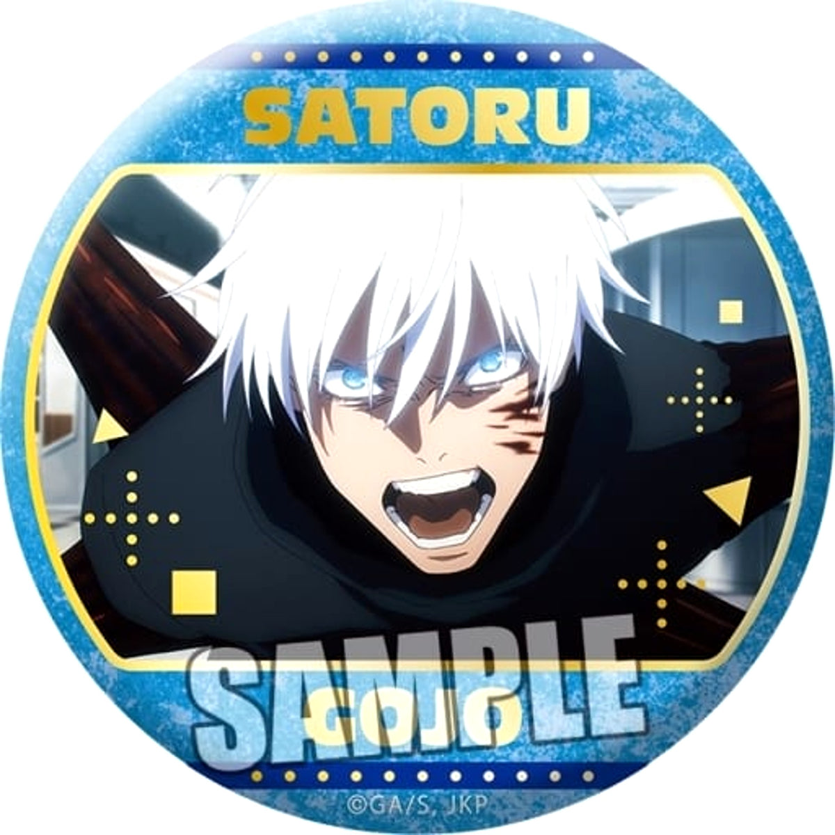 Jujutsu Kaisen Satoru Gojo Special Ver. Trading Mat Can Badge Part.2 Buttons [USED]