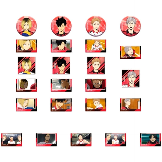 Set of 24 Haikyu!! Arekore Petit Button Vol. 3 Nekoma High School [USED]