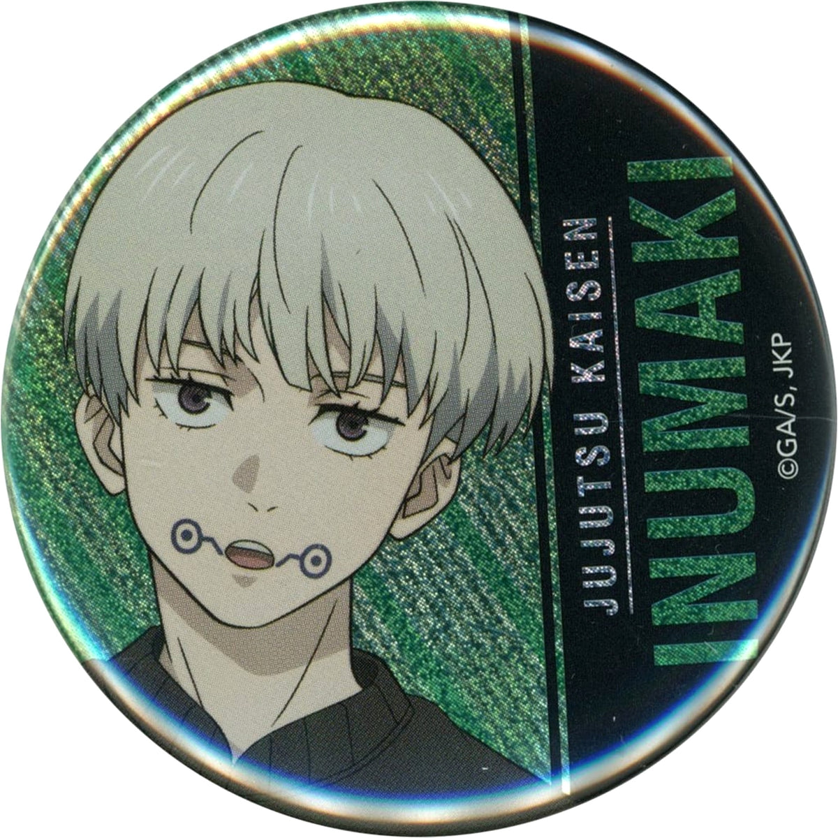 Jujutsu Kaisen Toge Inumaki Holo Ver. Trading Can Badge Pop Up Store in Keio Department Store Toho Animation Store Branch Office Limited Buttons [USED]