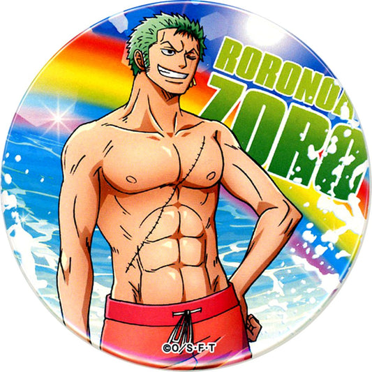 Roronoa Zoro One Piece Water Adventure in Spa Resort Hawaiians Big Button [USED]