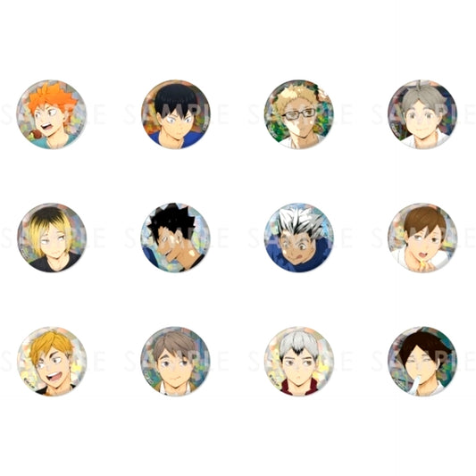 Set of 12 Haikyu!! Trading Hologram Button Itadakimasu [USED]