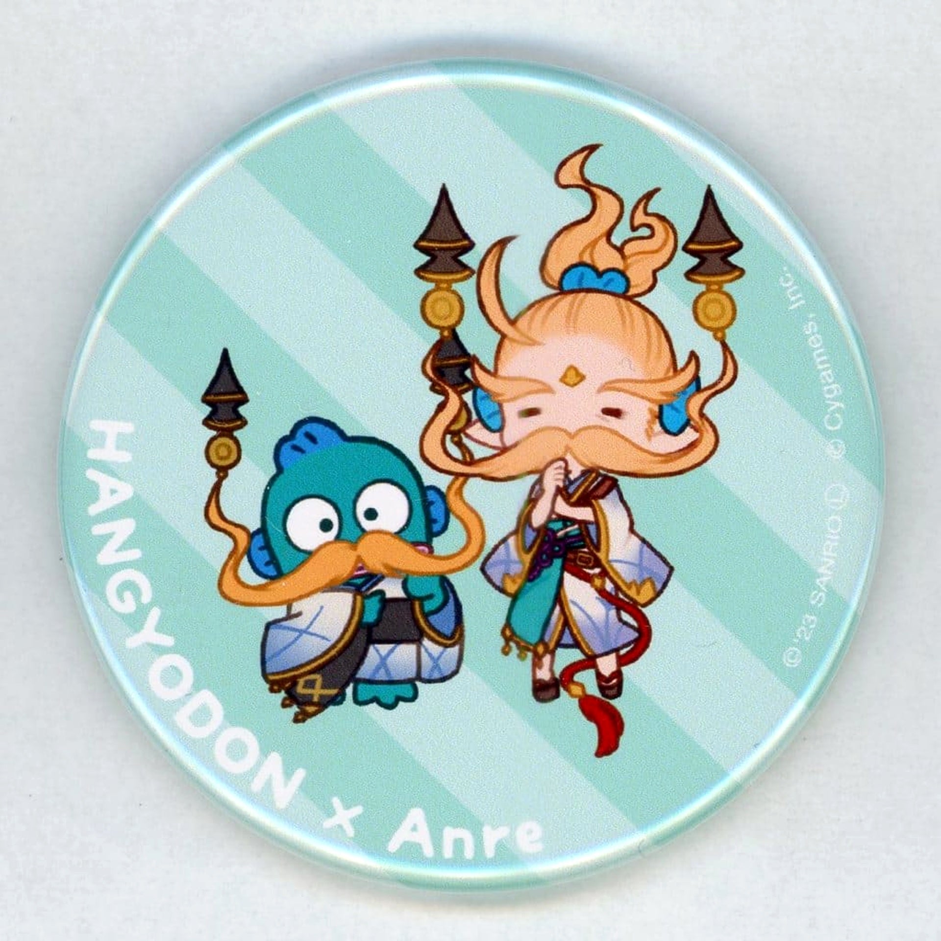 Granblue Fantasy x Sanrio Characters Anre Hangyodon Trading Can Badge Granblue Festival 2023 Exclusive Buttons [USED]