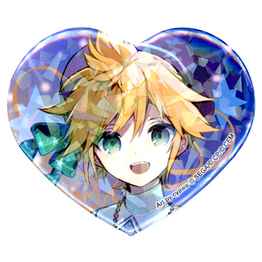 Kagamine Len Classroom SEKAI Project SEKAI COLORFUL STAGE! feat. Hatsune Miku Glitter Big Heart Shape Button Music Video Vol. 3 [USED]