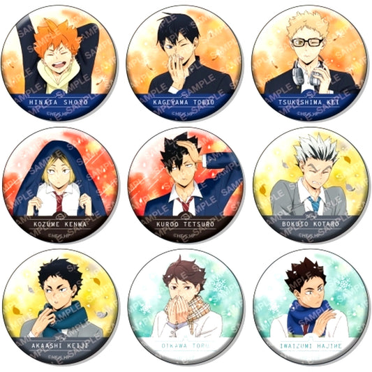 Set of 9 Haikyu!! Full Color Button Collection Weather Copyright Vol. 2 [USED]