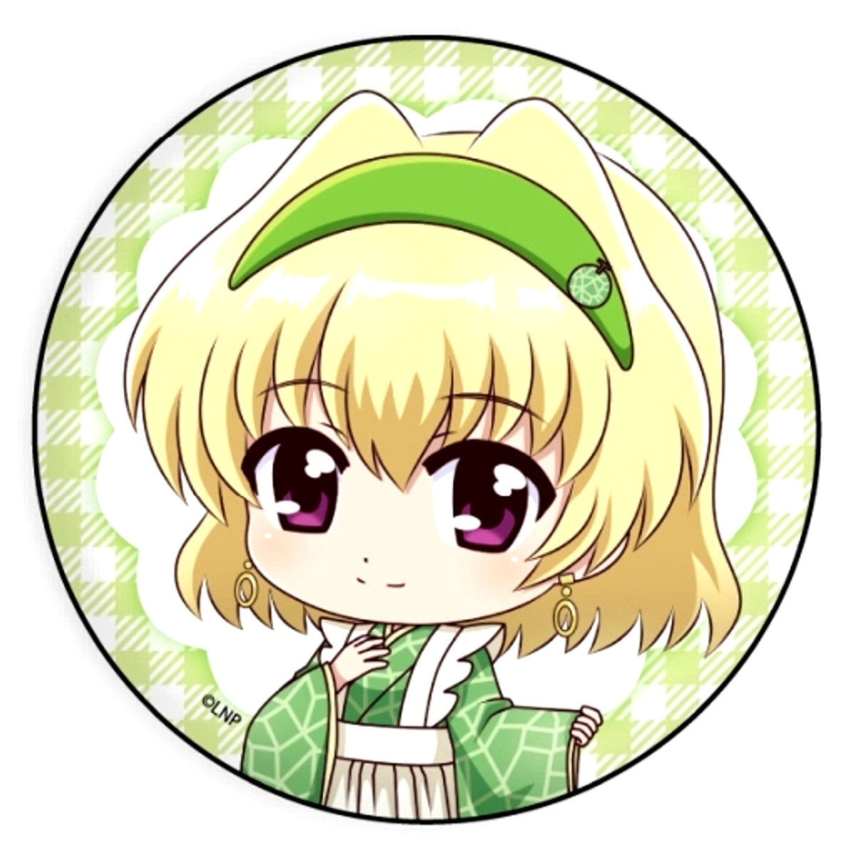 Shamal Magical Girl Lyrical Nanoha Button No. 22 Fruits Ver. Chibi Illustration [USED]