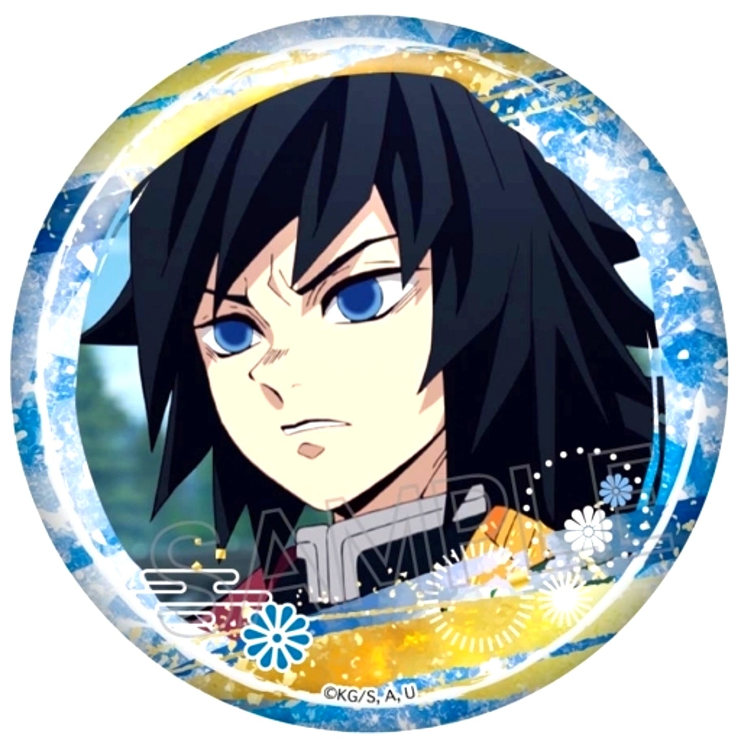 Giyu Tomioka Demon Slayer: Kimetsu no Yaiba Glitter Button [USED]