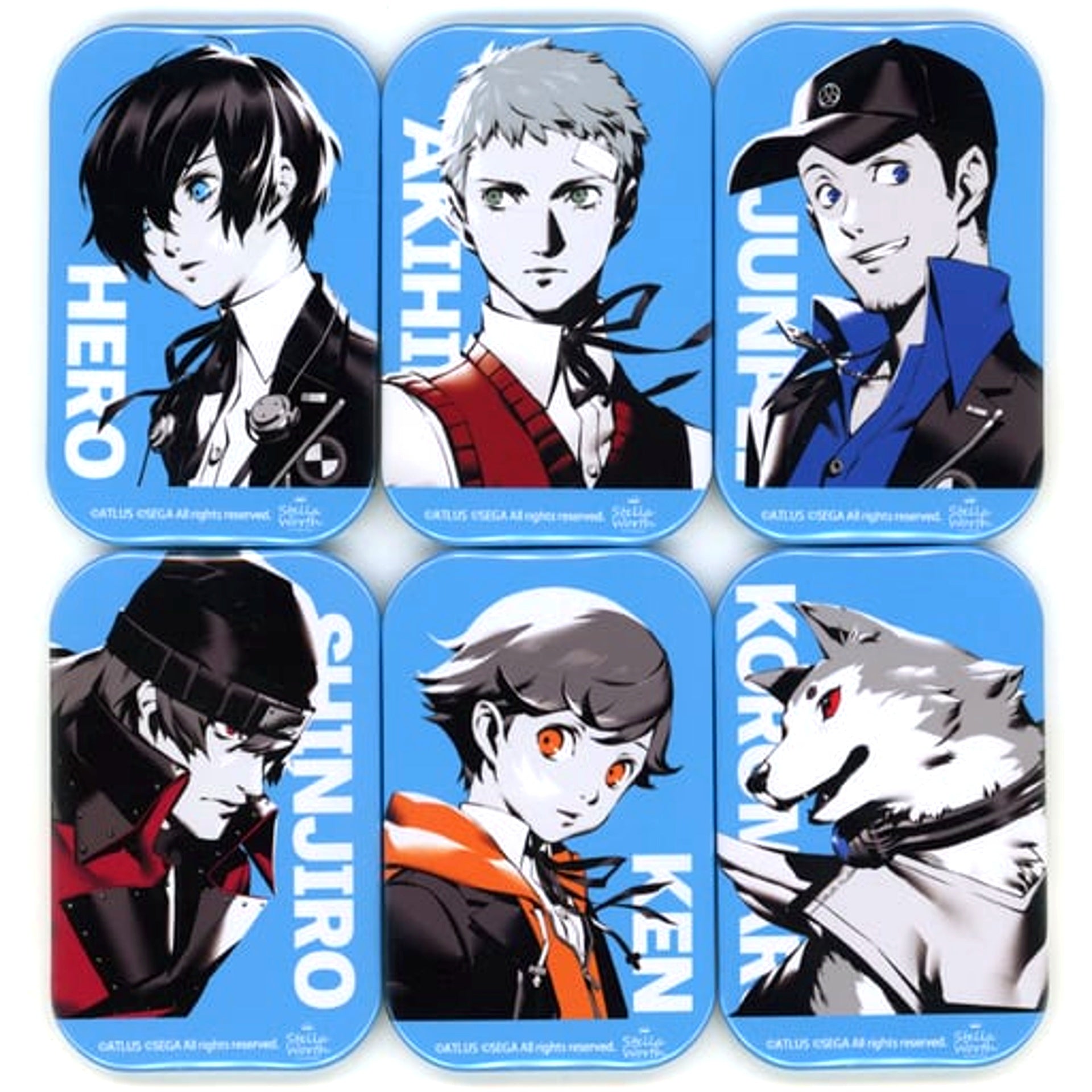 Set of 6 Group Persona 3 Reload Single Rounded Rectangle Buttons PS5 PS4 Stella Set Bundled Bonus [USED]
