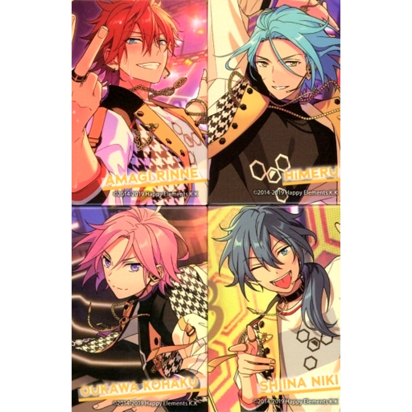 Crazy:B Square Badge Set of 4 Ensemble Stars!! Lawson, Loppi, HMV Ltd [USED]