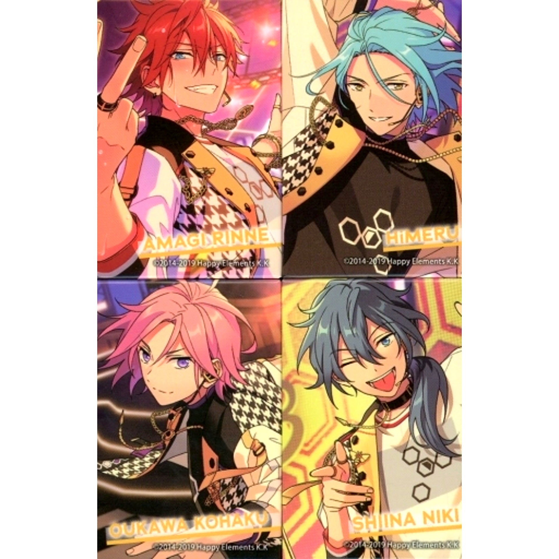 Crazy:B Square Badge Set of 4 Ensemble Stars!! Lawson, Loppi, HMV Ltd [USED]