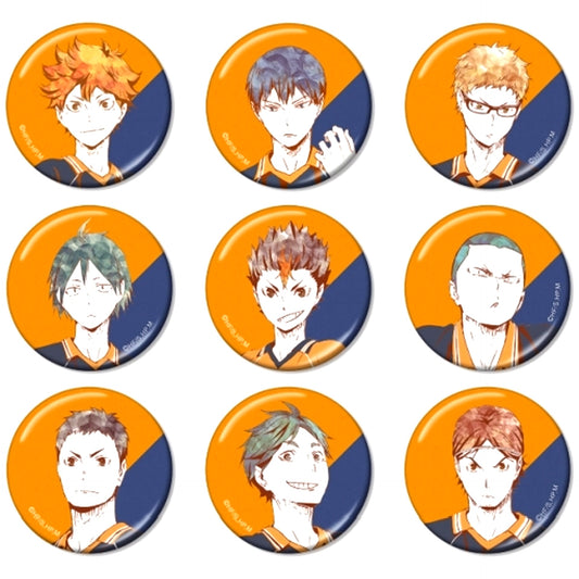 Set of 9 Haikyu!! Trading Ani-Art Vol.1 Metallic Button Ver.A [USED]