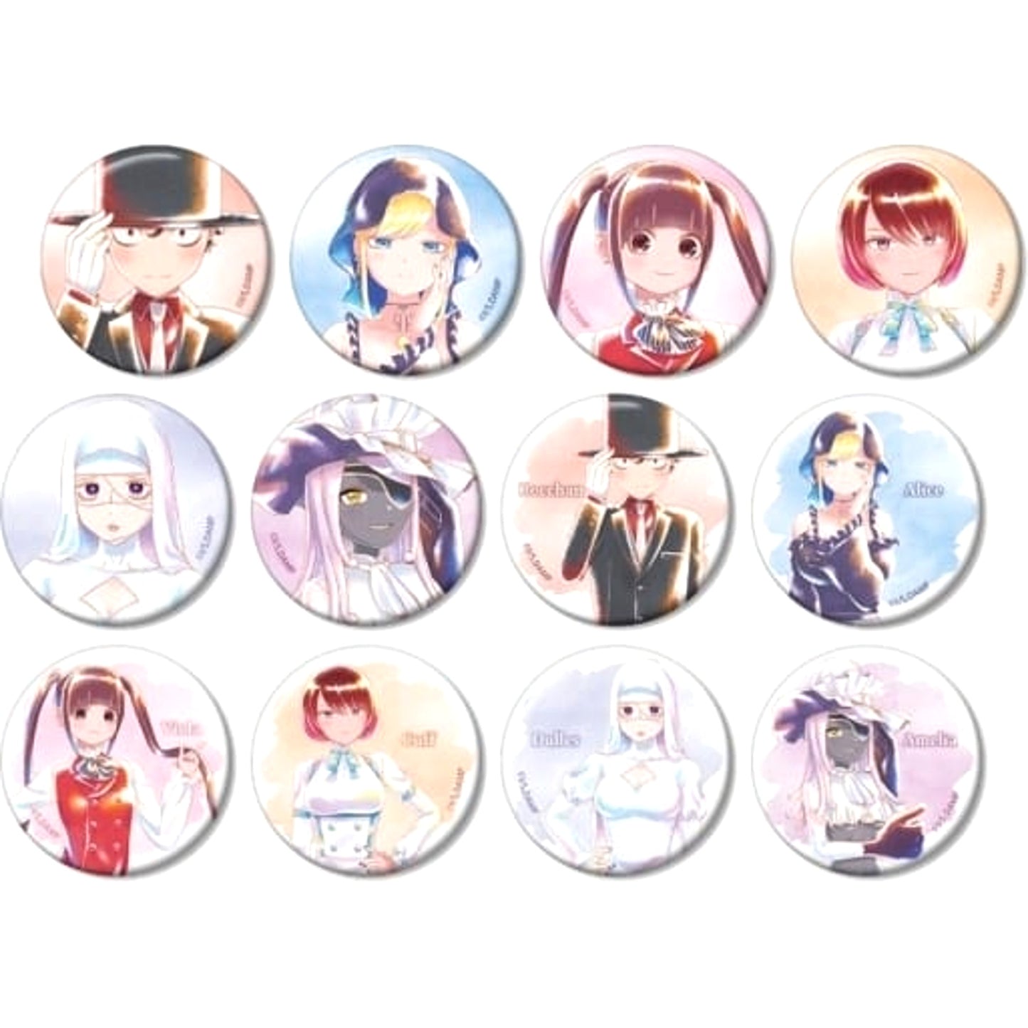 Alice & Others The Duke of Death and His Maid All 12 Types Set Ani-Art Aqua Label Trading Button [USED]