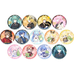 VOCALOID Hatsune Miku & Others Trading Can Badge New Year Shop 2024 Limited All 13 Types Set Buttons [USED]