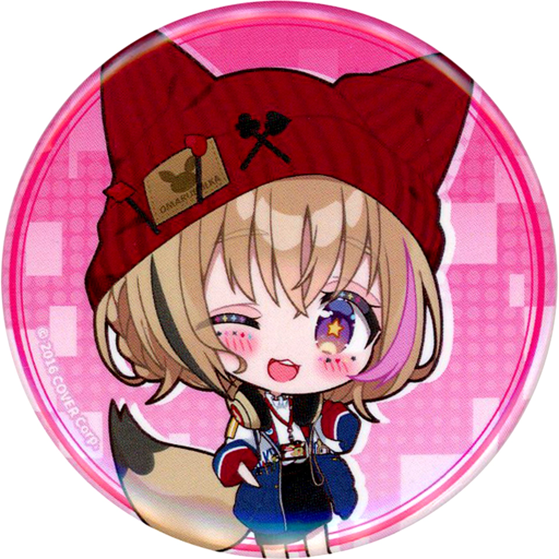 Omaru Polka Casual Clothes Mini Character hololive x Tree Village HoloTree 2023 Shiranui Kensetsu Building Tour Trading Button [USED]
