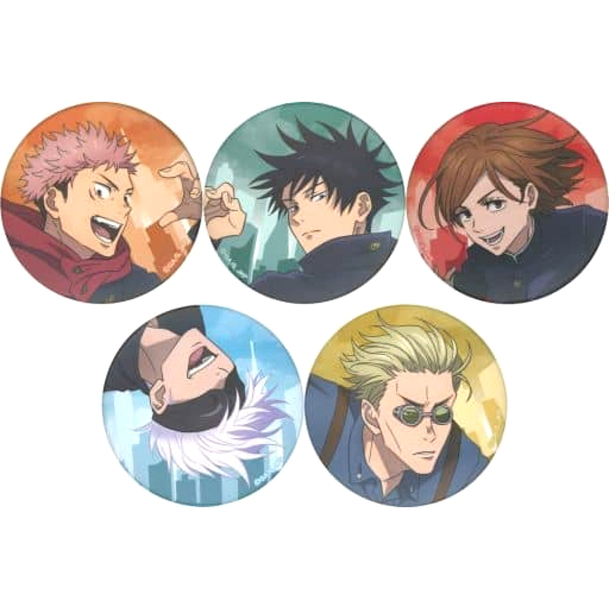 Jujutsu Kaisen Season 2 Megumi Fushiguro & Others Character Badge Collection Parkour All 5 Types Set Buttons [USED]