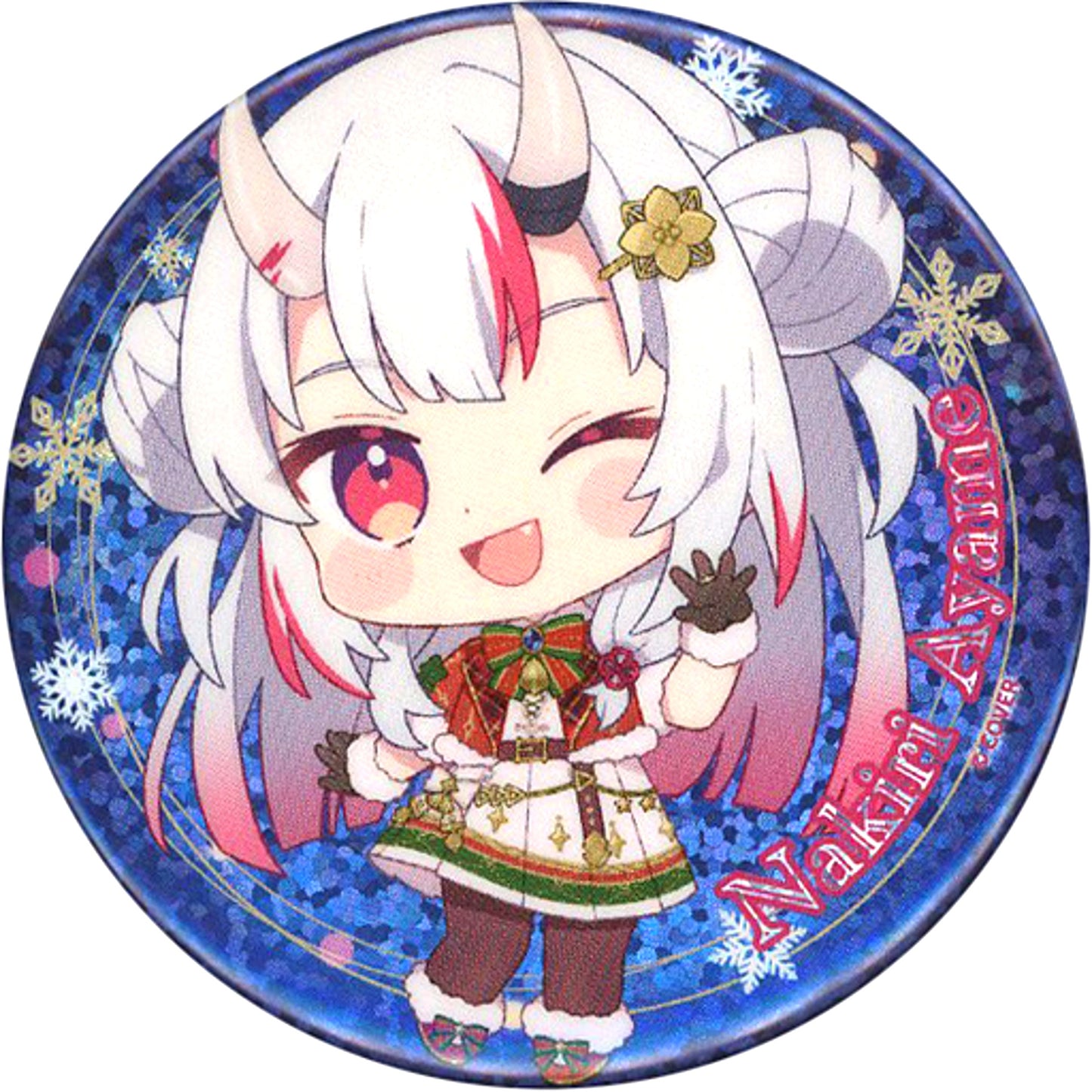 Nakiri Ayame SD hololive Xmas AR LIVE Sweet Happy Holiday Vol.1 Random Hologram Button [USED]