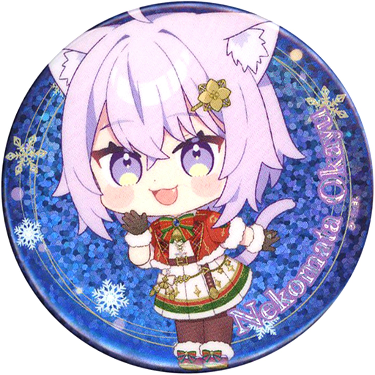 Nekomata Okayu SD Vol. 1 Virtual YouTuber Hololive Xmas AR LIVE Sweet Happy Holiday Random Hologram Button [USED]