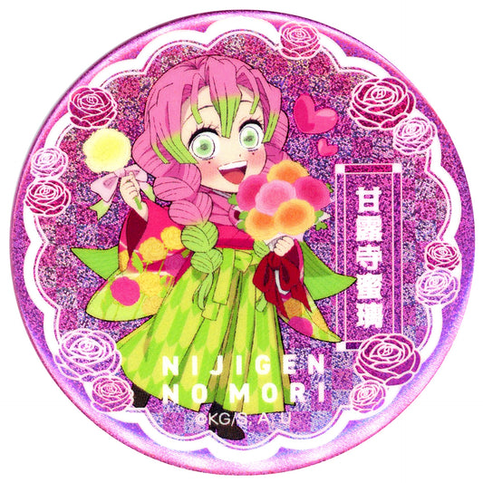 Mitsuri Kanroji Demon Slayer: Kimetsu no Yaiba Neon Button 56mm 2023 Nijigen no Mori x [USED]