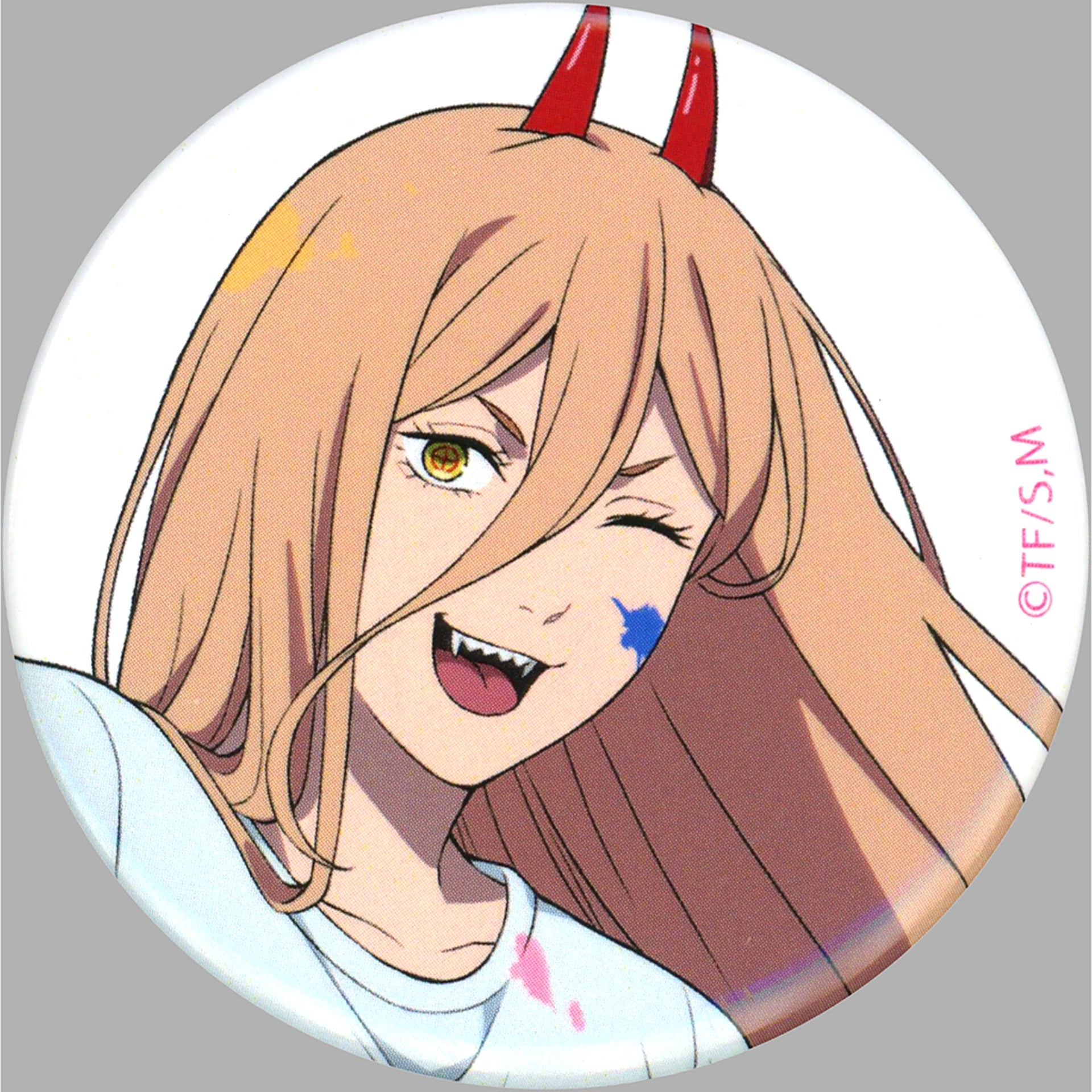 Power Face Close-up White Background Chainsaw Man Chara Button Collection [USED]