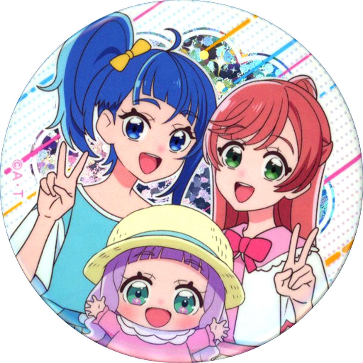 Sora & Mashiro & Ellee Soaring Sky! Precure Hologram Button Vol 3 [USED]
