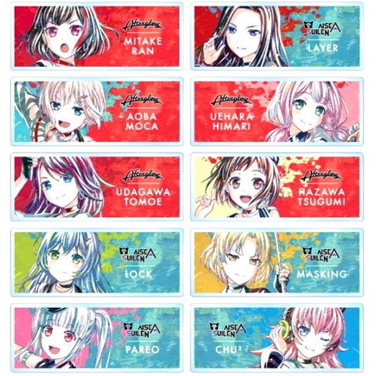 Set of 10 BanG Dream! Girls Band Party! Trading Ani-Art 5th Acrylic Nameplate ver.B [USED]