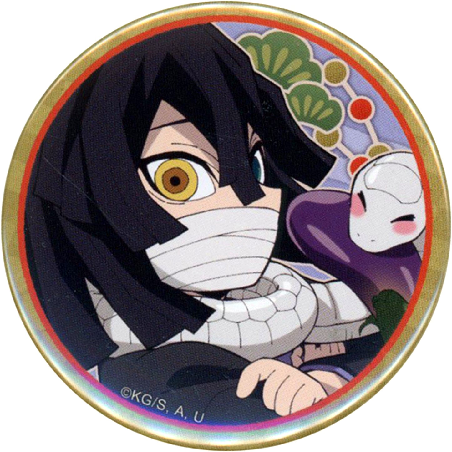 Obanai Iguro Demon Slayer x ufotable Cafe Machi Asobi CAFE New Year Event 2024 Omikuji Button [USED]