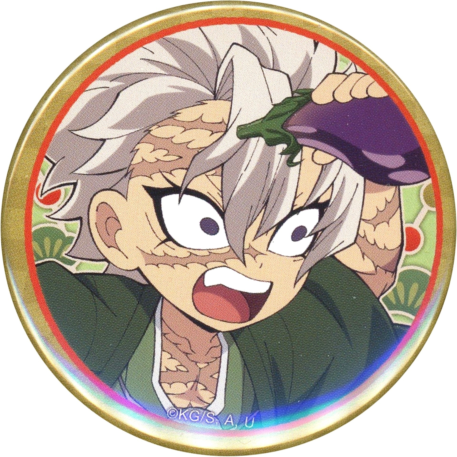 Sanemi Shinazugawa Demon Slayer Kimetsu no Yaiba Omikuji Button ufotable Cafe Machi Asobi CAFE New Year Event 2024 [USED]