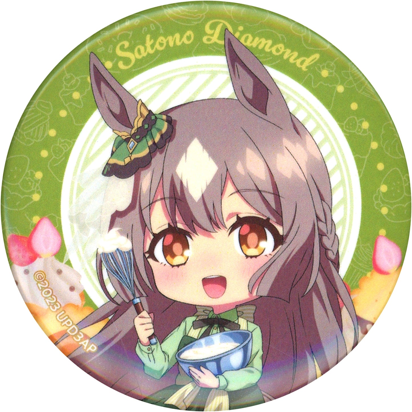 Satono Diamond Uma Musume Pretty Derby Season 3 x animatecafe Trading Button [USED]