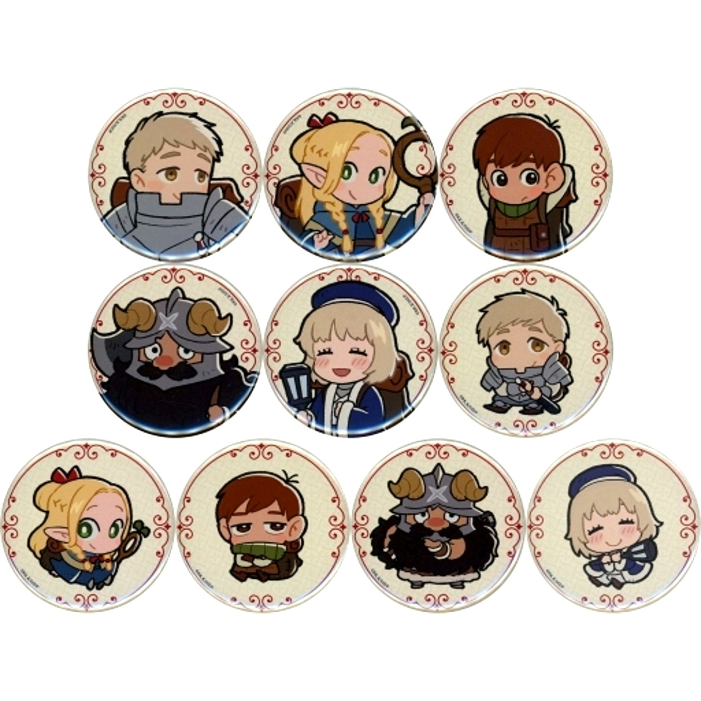 Set of 10 Delicious in Dungeon Movie Trading Button B Theater Goods [USED]