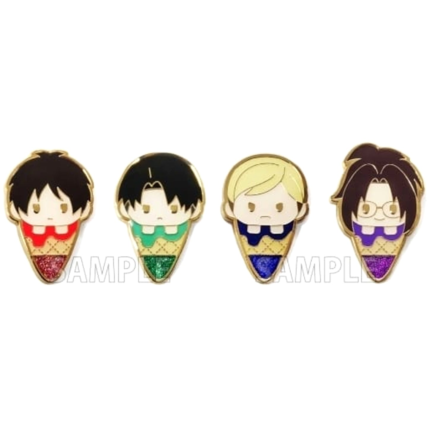 Ellen Yeager & Others Attack on Titan Ice Tapinui Pins Set [USED]