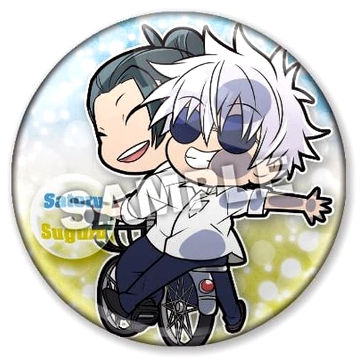 Jujutsu Kaisen Season 2 Suguru Getou Satoru Gojo Pita! Deformed Opening & Ending Trading Can Badge Buttons [USED]