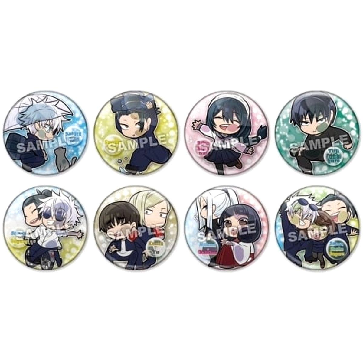 Jujutsu Kaisen Season 2 Suguru Getou & Others Pita! Deformed Opening & Ending Trading Can Badge All 8 Types Set Buttons [USED]