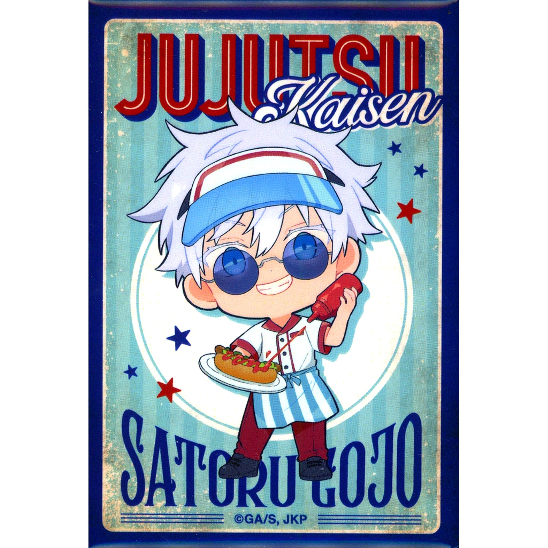Satoru Gojo Jujutsu Kaisen Season 2 x Tower Records Cafe Vol. 1 Hidden Inventory Premature Death Signboard Style Button Collection [USED]