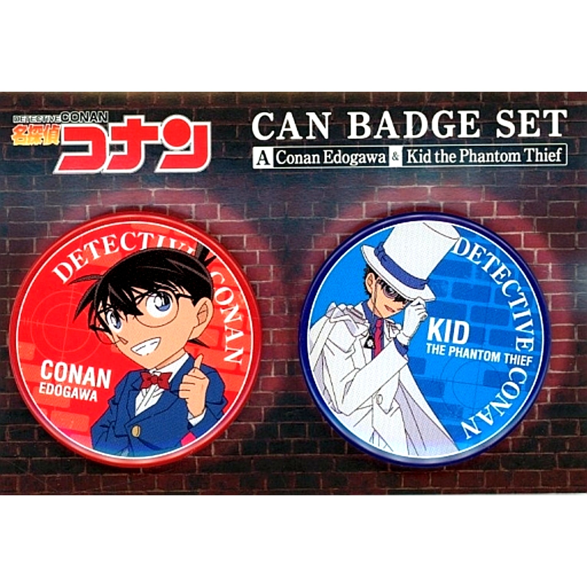 Conan Edogawa & Kaitou Kid Detective Conan Button Set [USED]