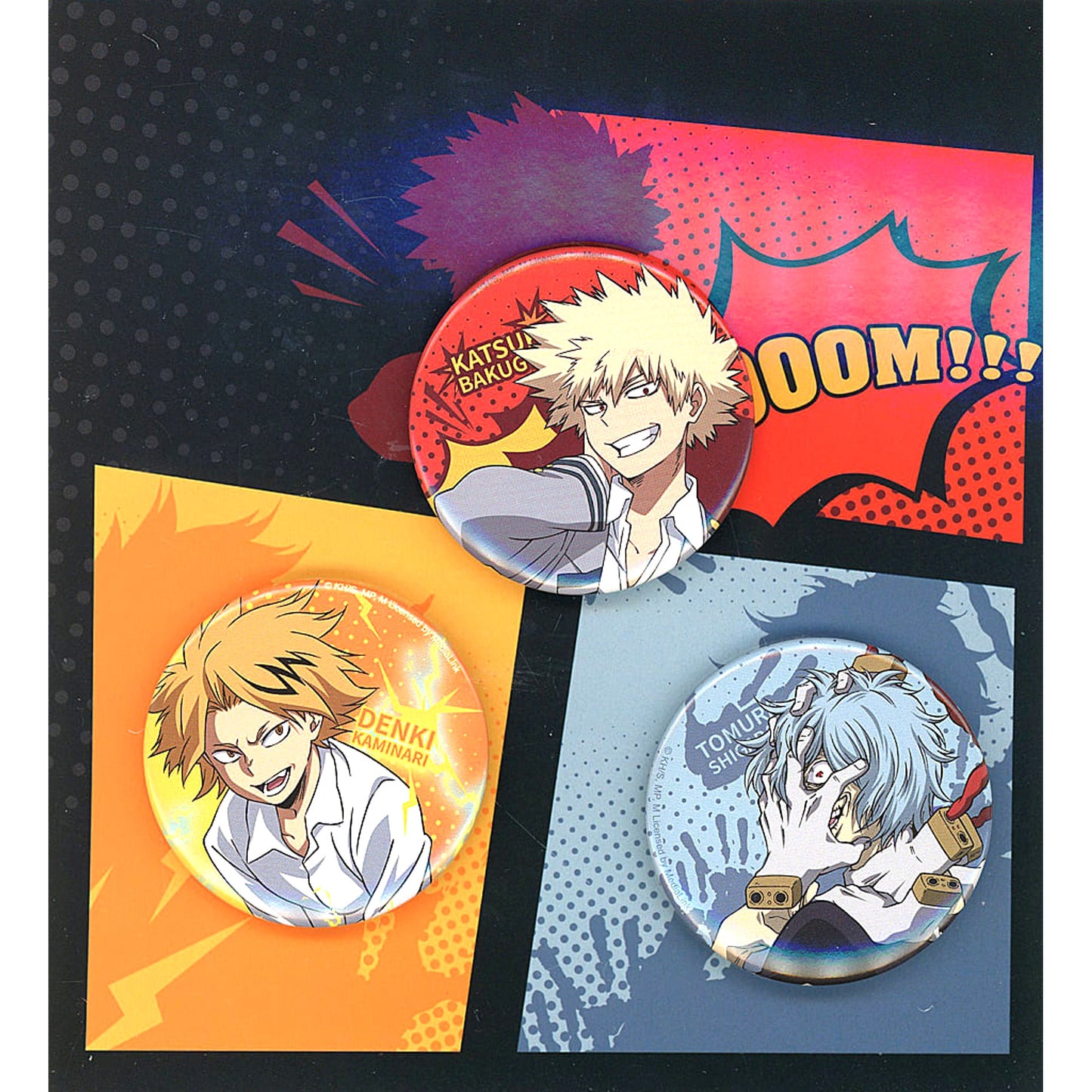 My Hero Academia Katsuki Bakugo Denki Kaminari Tomura Shigaraki Can Badge Set Vol.2 China Limited Buttons [USED]