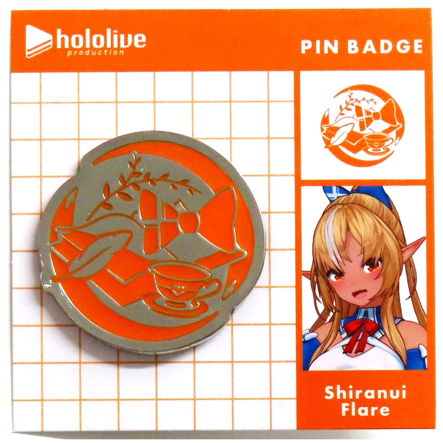 Shiranui Flare Holo Emblem Pin Button Virtual YouTuber Hololive [USED]