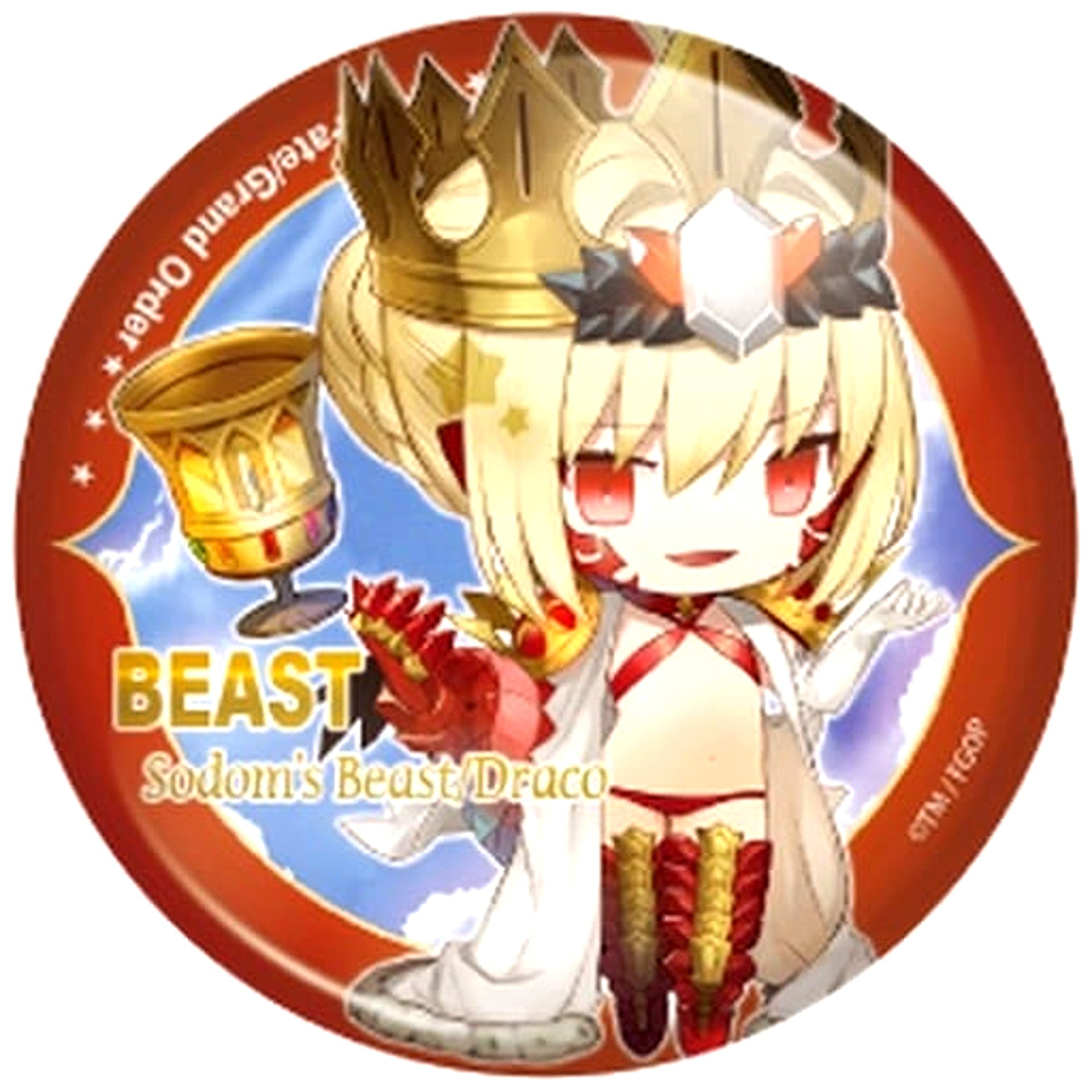 Fate/Grand Order Sodom's Beast Draco Beast Charatoria Can Badge Vol.12 [USED]