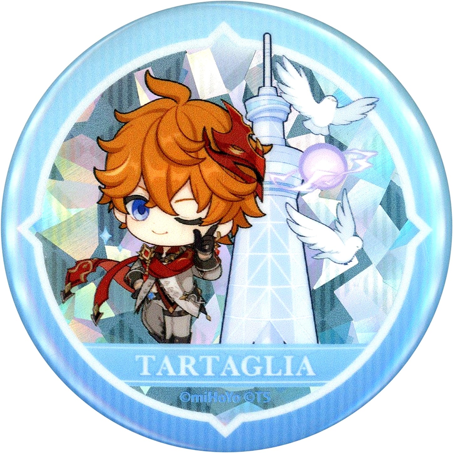 Tartaglia Genshin Impact Blind Button TOKYO SKYTREE Blue Sky Adventure Guided by Electro Seelie [USED]