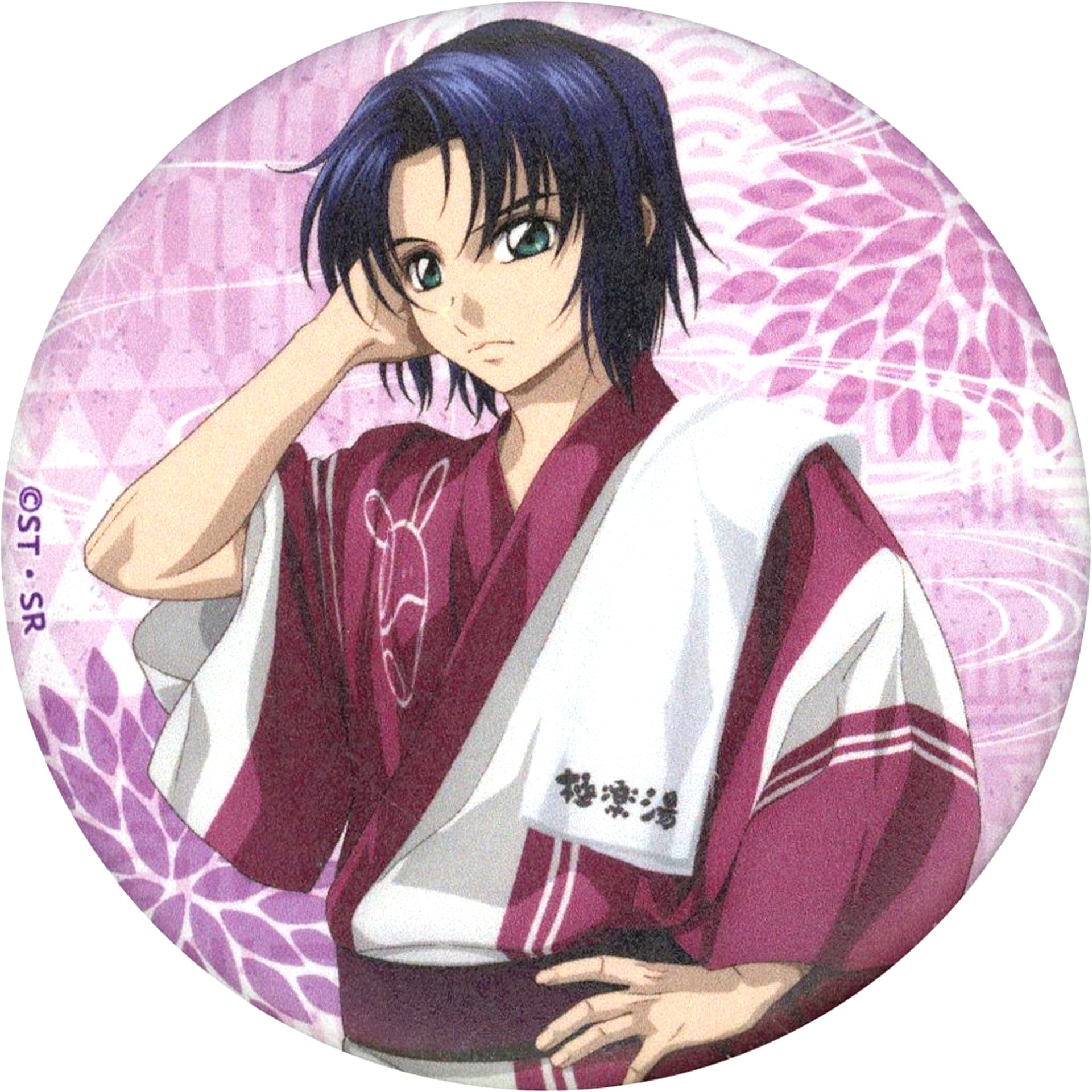 Athrun Zala Mobile Suit Gundam SEED FREEDOM x Gokurakuyu RAKU SPA Trading Japanese Paper Style Badge [USED]