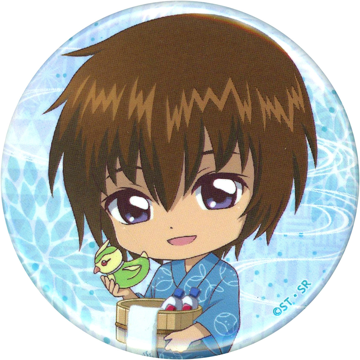 Kira Yamato Mobile Suit Gundam SEED FREEDOM x Gokurakuyu RAKU SPA Trading Button Mini Character Ver. [USED]