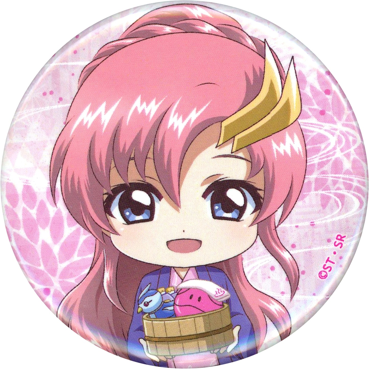 Lacus Clyne Mobile Suit Gundam SEED FREEDOM x Gokurakuyu RAKU SPA Trading Can Badge Mini Character Ver. [USED]