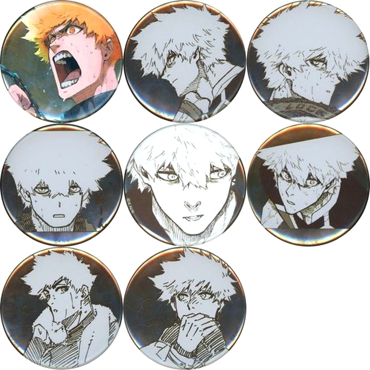 Set of 8 Rensuke Kunigami Blue Lock Exhibition Chara Badge Collection Vol.2 Button [USED]