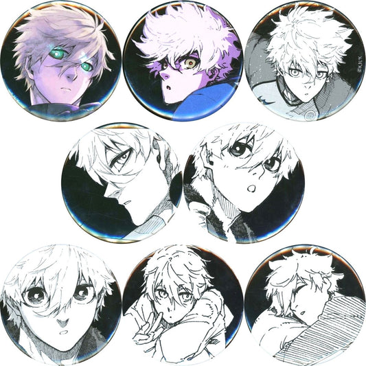 Set of 8 Seishiro Nagi Blue Lock Exhibition Chara Badge Collection Vol.2 Button [USED]
