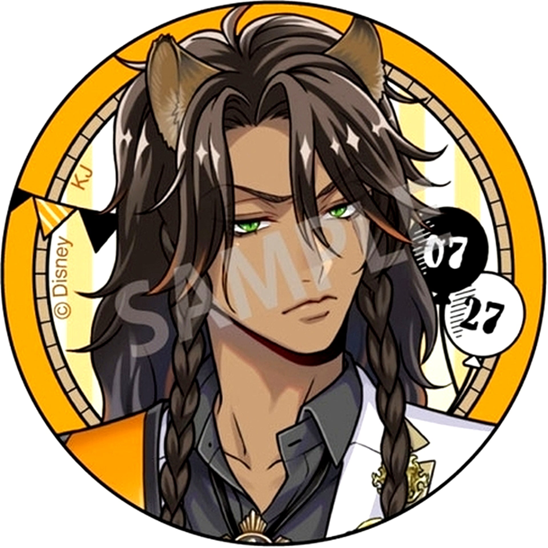 Leona Kingscholar Normal Disney Twisted Wonderland Dressing Up Birthday Fair in Animate Trading Button Vol. 1 Dressing Up Birthday Ver. [USED]