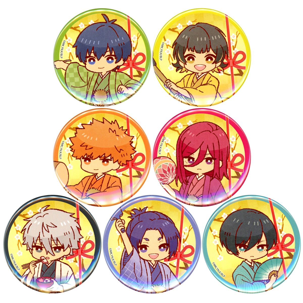 Set of 7 Blue Lock Button TV Asahi Shop Tokyo Station and Roppongi Shop Exclusive [USED]